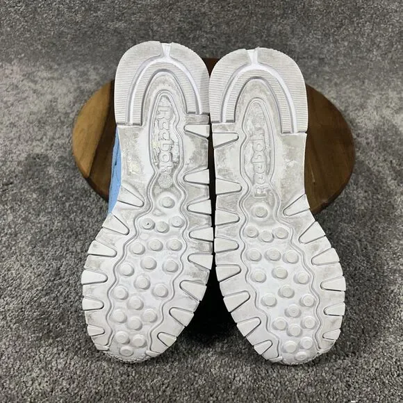 Reebok Classic EF3036  Women’s Size 7.5 Fluid Blue Leather Athletic Shoes Used - Picture 9 of 12